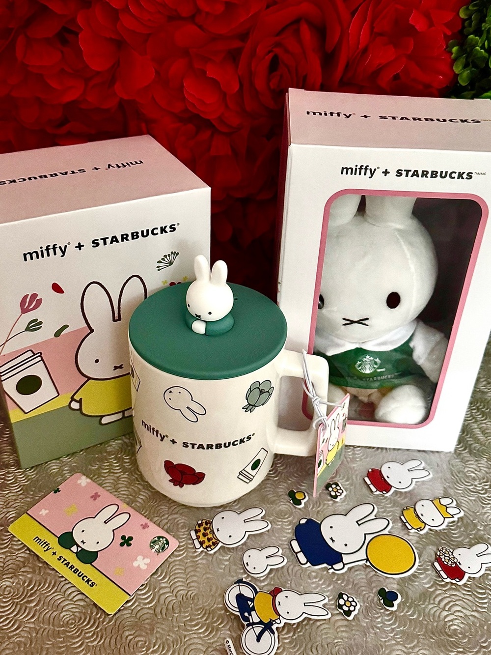 NWT Starbucks X Miffy Ceramic Mug with Silicone Lid and Miffy Plush Doll & Gifts
